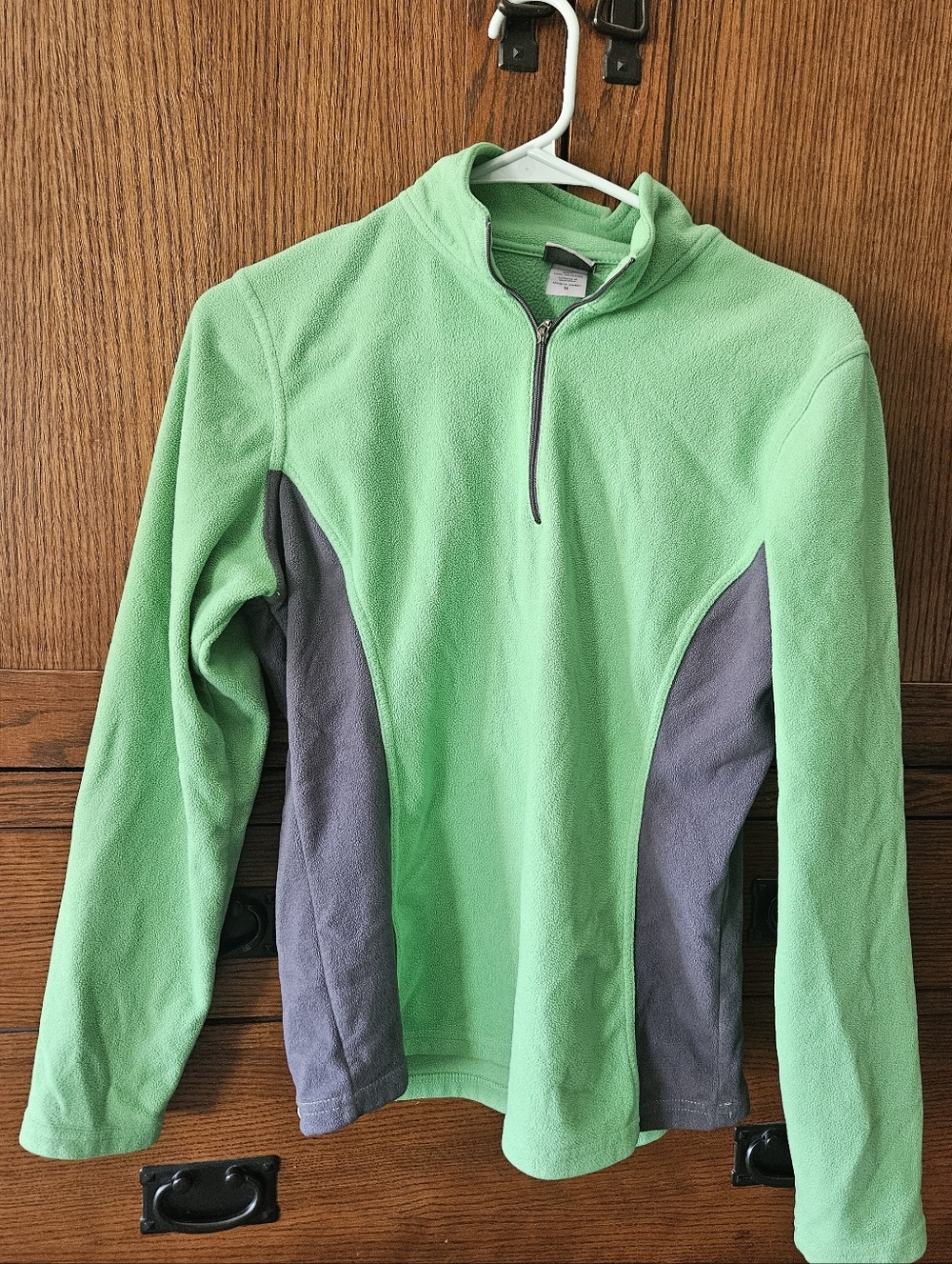 Champion Green Fleece‎ Half-Zip Pullover with Gray Trim